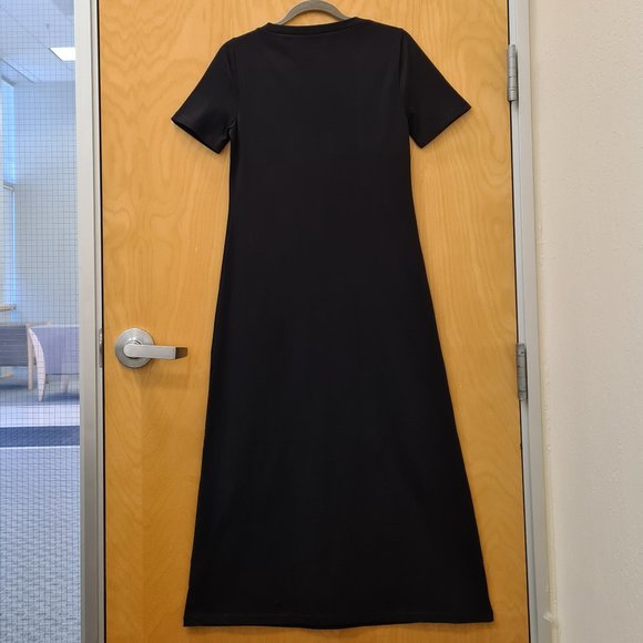 J. Crew NWT Black Knit Midi Dress size S - Picture 6 of 8